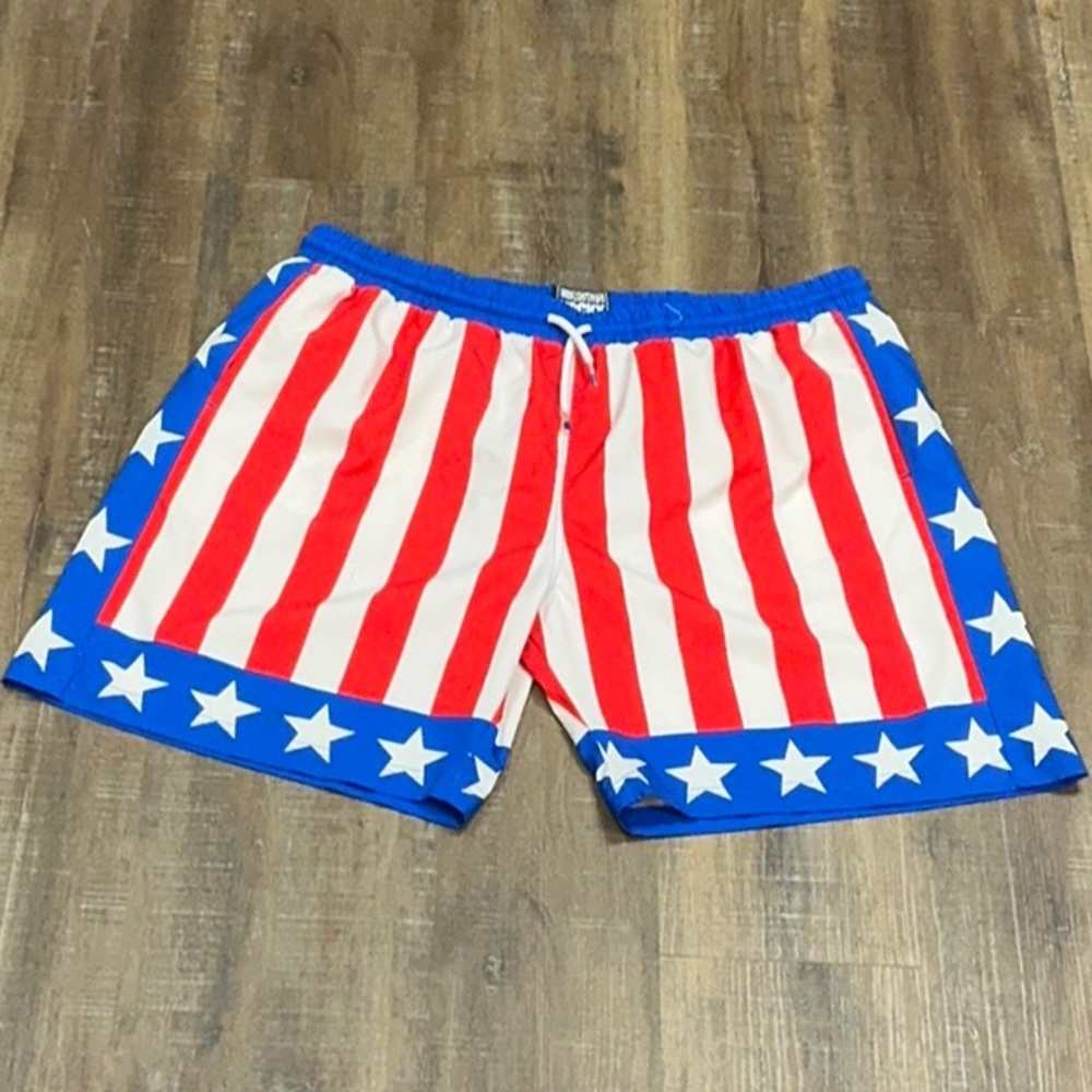 Patriotic Red and Blue Swim Shorts